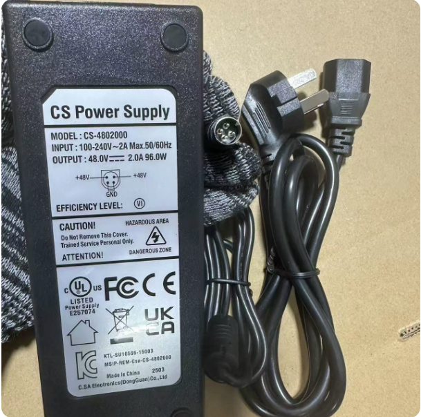 NEW AC Adapter For 48V 2A CS Power Supply CS-4802000 DVR Charger 4 PIN Cable Cord Compatible Brand: For CS Type: Pow